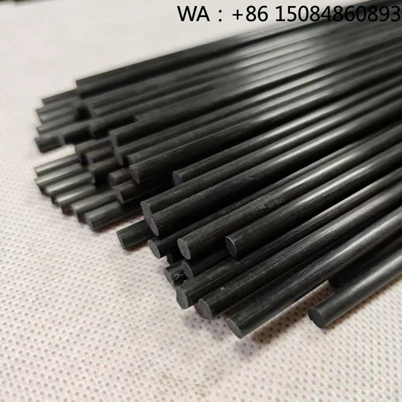 

High Hardness CFRP Composite Solid Carbon Rod 1mm-20mm Custom Spec Support Stick For Mechanical Equipment And Hand Tool Producti