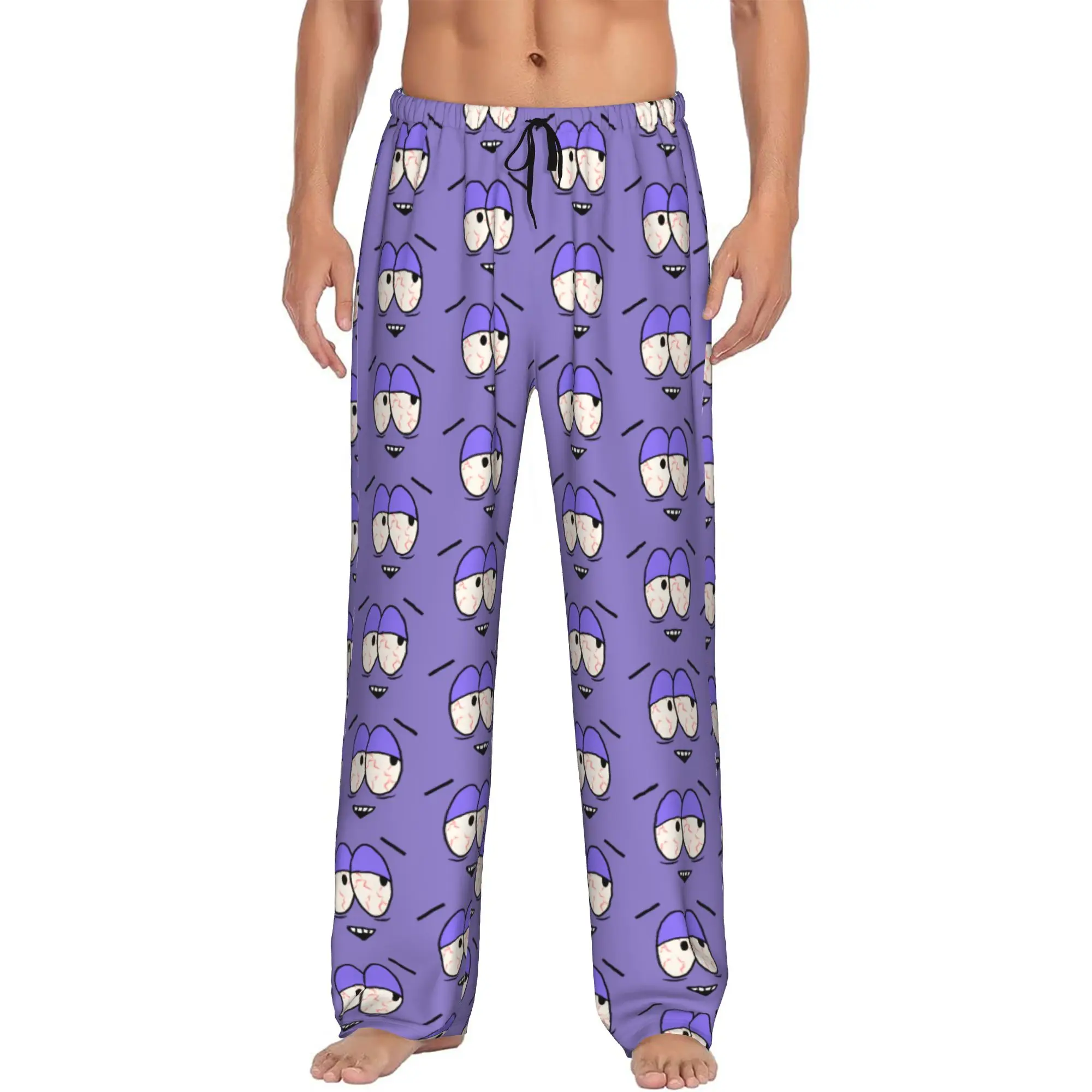 Custom E-Ericed Anime Pajama Pants Men Kennyed Kyled Staned Lounge Sleep Stretch Sleepwear Bottoms with Pockets
