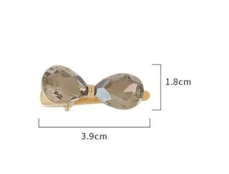 Clasp Mini Hairpin Hairpin Hairpiece Premium Feel Rhinestone Side Bow Knot Clip Front Clip