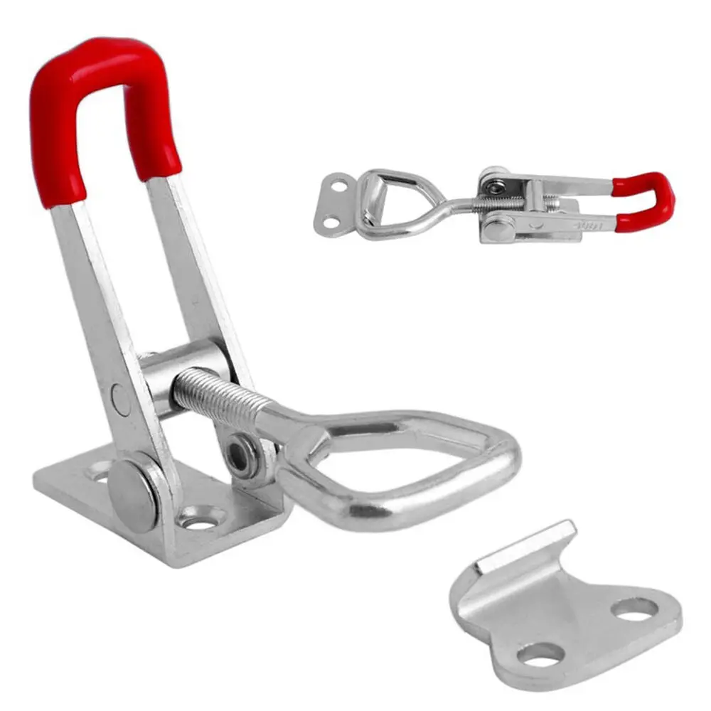 

220 Lbs Toggle Clamp Adjustable Stainless Steel Door Bolt Type Fixture Quick Clamp For Doors Household Appliances Hand Tools