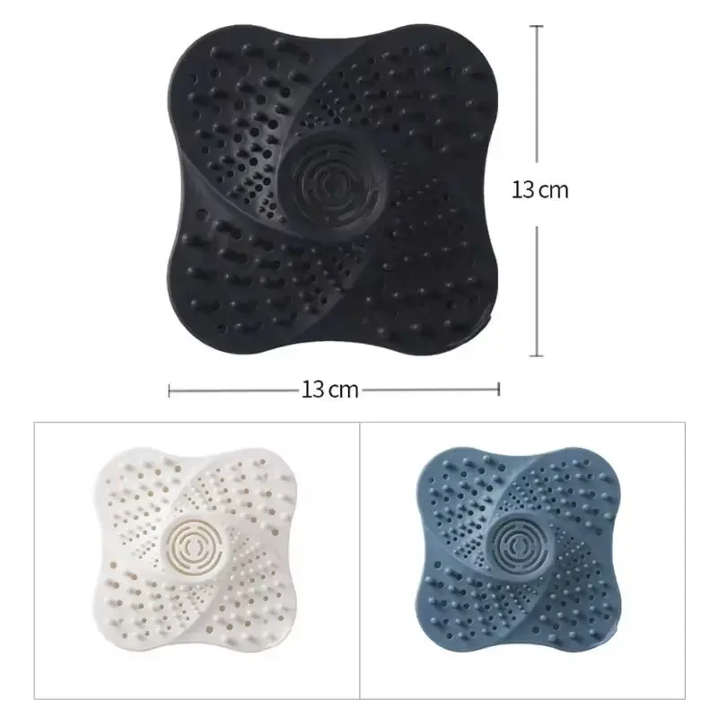 Bathroom Sink Drain Silicone Hair Filter Kitchen Deodorant Garbage Filter Pad Suction Cup Floor Drain Sink Hair Filter