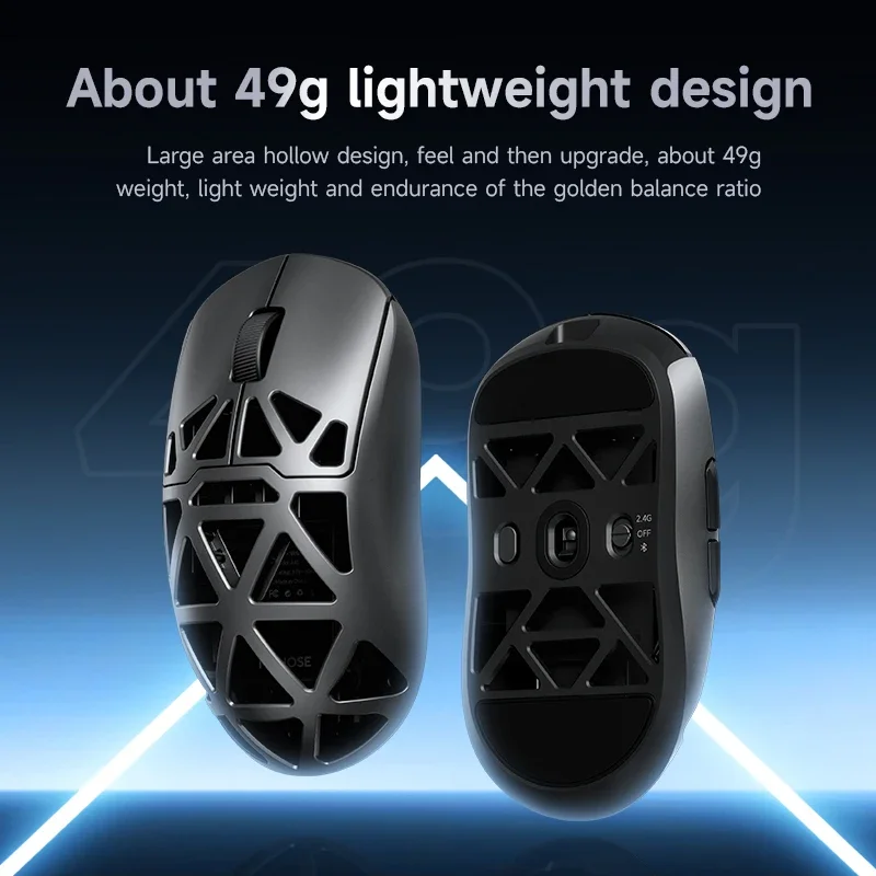 

Mchose AX5 Three Mode.Magnesium alloy Wireless Mouse Paw3395 Sensor 8K Chip Gaming Mouse 49g Gaming E-Sports Mouse