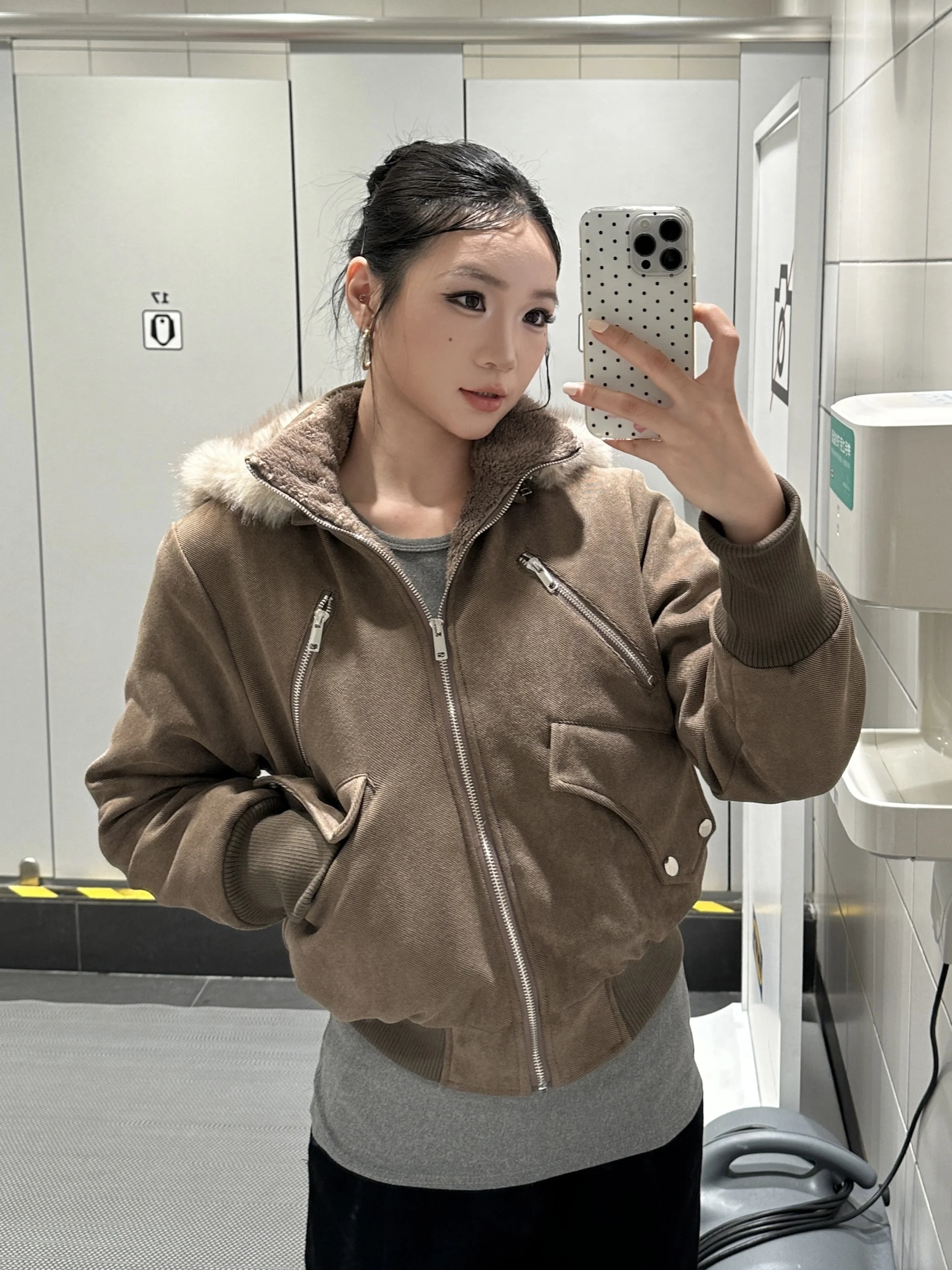 

BeOurRule Американская ретро-куртка в стиле Spicy Girl с капюшоном, укороченная, из хлопка, женская, приталенная, верхняя одежда, из полиэстера, на молнии...