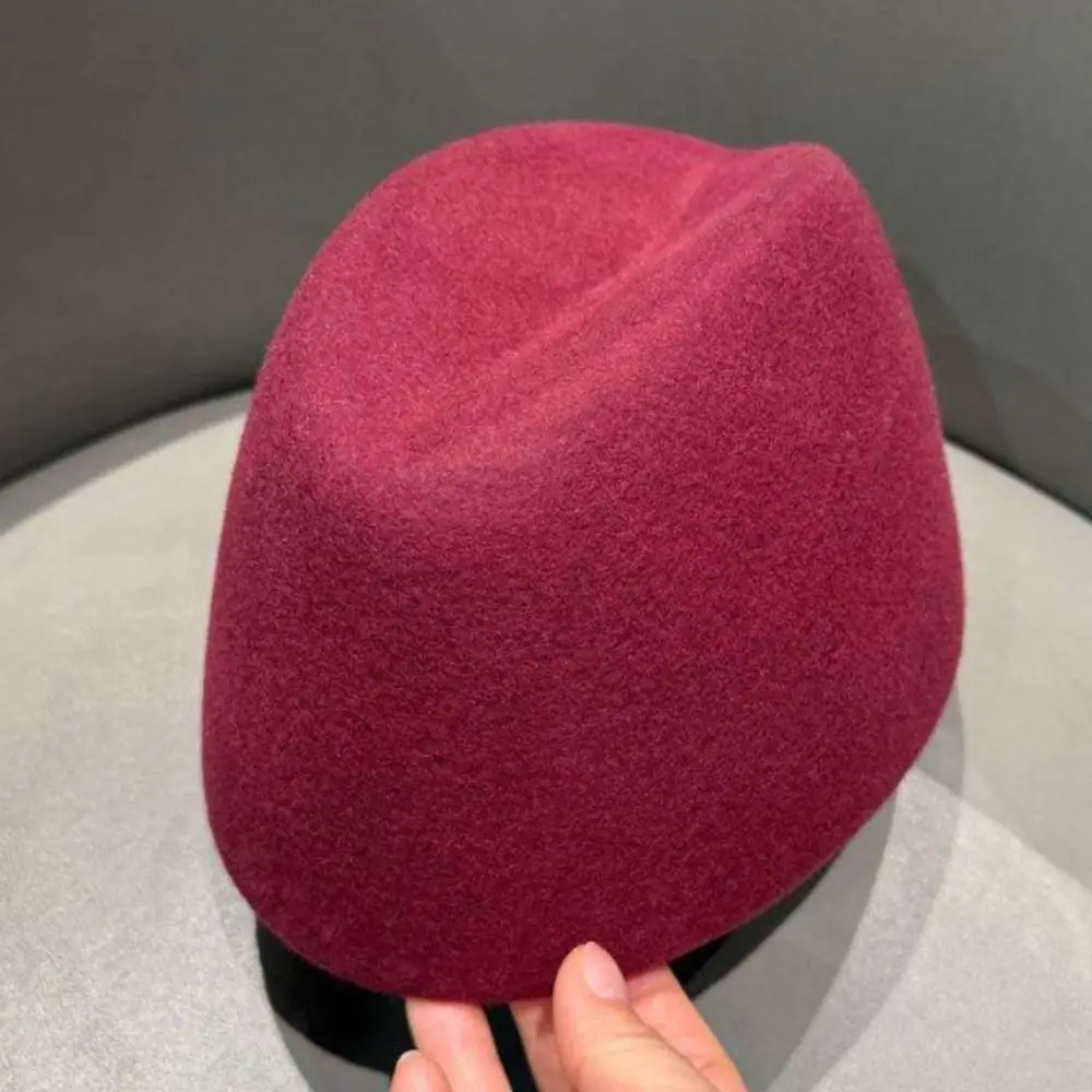 Elegant Russia Pillbox Hat Teardrop Air Hostess Beret Hat Fedoras Solid Color Medicine Box Hat Wedding Party