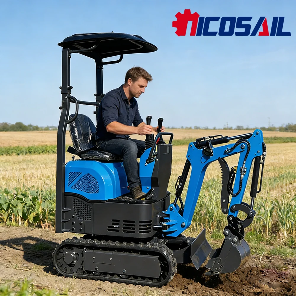 

Компактный экскаватор Work0.6T, номинальная мощность 6.5 кВт, высокоэффективный, для садовых работ, малых строительных работ, захвата, погрузки, легких земляных работ