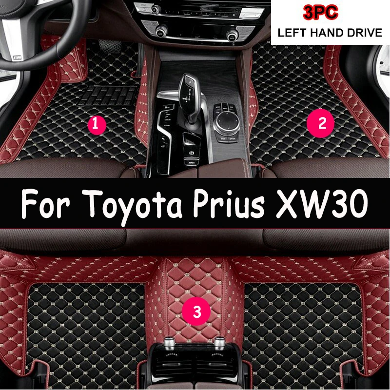 

Car Mats For Toyota Prius XW30 2010~2015 Auto Durable Carpet Rugs Leather Mat Anti Dirt Floor Pad Full Set Car Accessories 2011