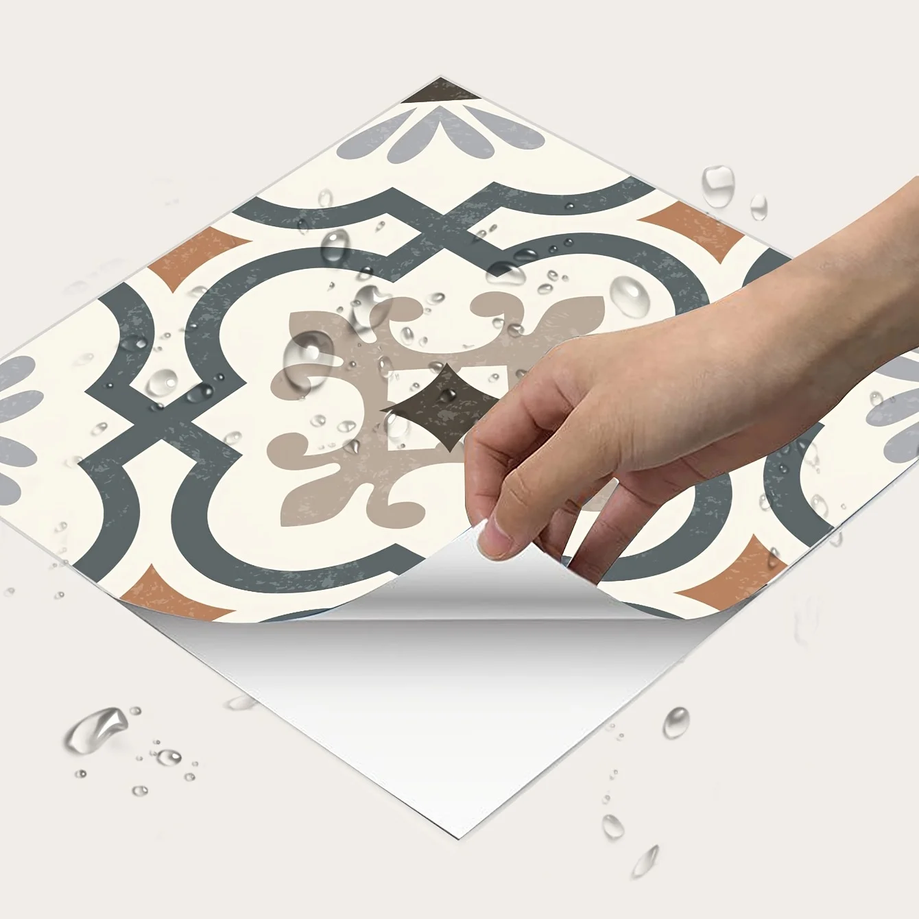 Matte Waterproof Vinyl Floor Tile Sticker 3