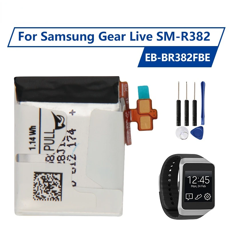 

Replacement Battery EB-BR382FBE For Samsung Gear Live SM-R382 1.14Wh Smart Watch