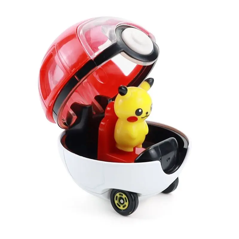 TAKARA TOMY Pokemon Pikachu R10 modelo de coche de juguete fundido a presión regalo adornos de escritorio coleccionables, regalos de Navidad para niños