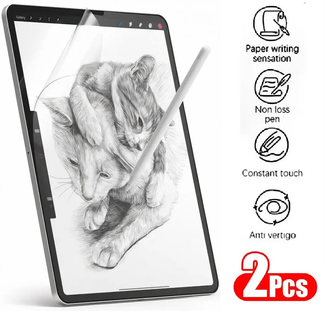 2PCS Feel Paperlike Soft Screen Protector For Samsung Galaxy tab A11 A9 A8 A7 A9 A11 Plus A7 Lite HD Clear Film