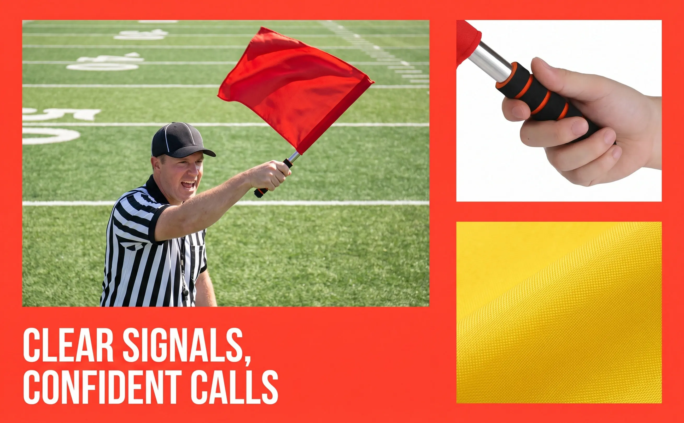 4Pcs Fan Cheering Flags Versatile Hand Waving Signal Flags for Soccer Competition Racing Parties Themed Events Stadium Use