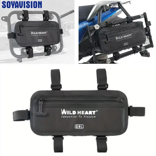Bolsa de herramientas lateral para motocicleta de 2,5l, paquete de marco de motocicleta impermeable, bolsa colgante, bolsa de herramientas Universal para Harley BMW Yamaha Honda