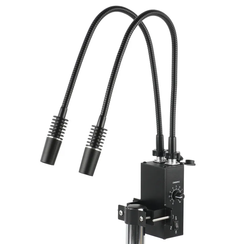 Imagem -02 - Microscópio para Indústria Iluminador Dual Led com Pescoço de Ganso 6w 6500k Lâmpada de Preenchimento para Microscópio Estéreo