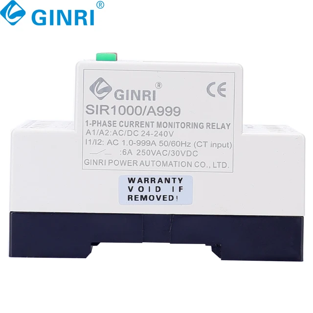 GINRI SIR1000/A999 Adjustable LCD Digital Display Current Monitoring Relays
