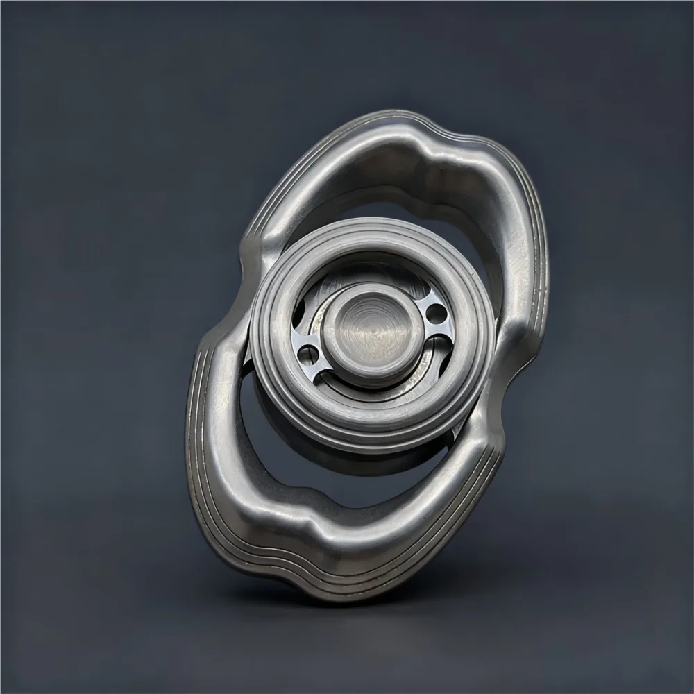 LQ EDC Obsidian Stone Two-Bladed Fidget Spinner Fidget Toys For Adults Stress Relief Toy Anxiety Relief Gadgets Gyro