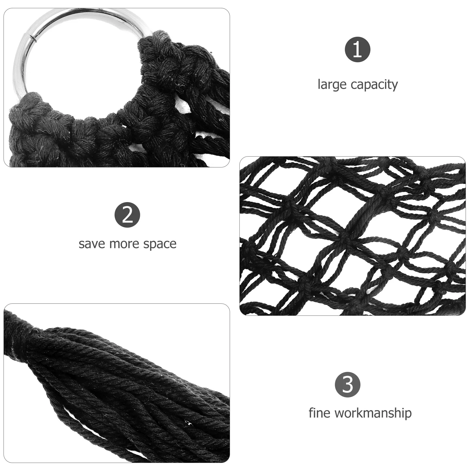 

Macrame Hanging Fruit Basket Large Capacity Wall Mounted Potato Onion Storage Basket Kitchen Vegetable Holder Fruit Holder