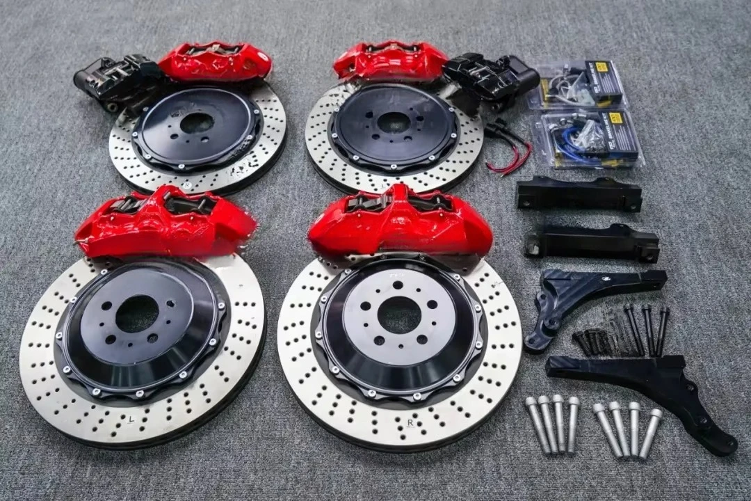 Front Brake Kit 6 Pot Aluminum Brake Caliper 6 Pistons Big Brake Kit for MODEL Y MODEL S MODEL3  MODEL X 2019-2021