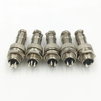 10Sets GX12 XLR 12mm 2 3 4 5 6 7 Pin Female Plug + Male Audio Cable Adapter Chassis Mount Socket Aviation Connector