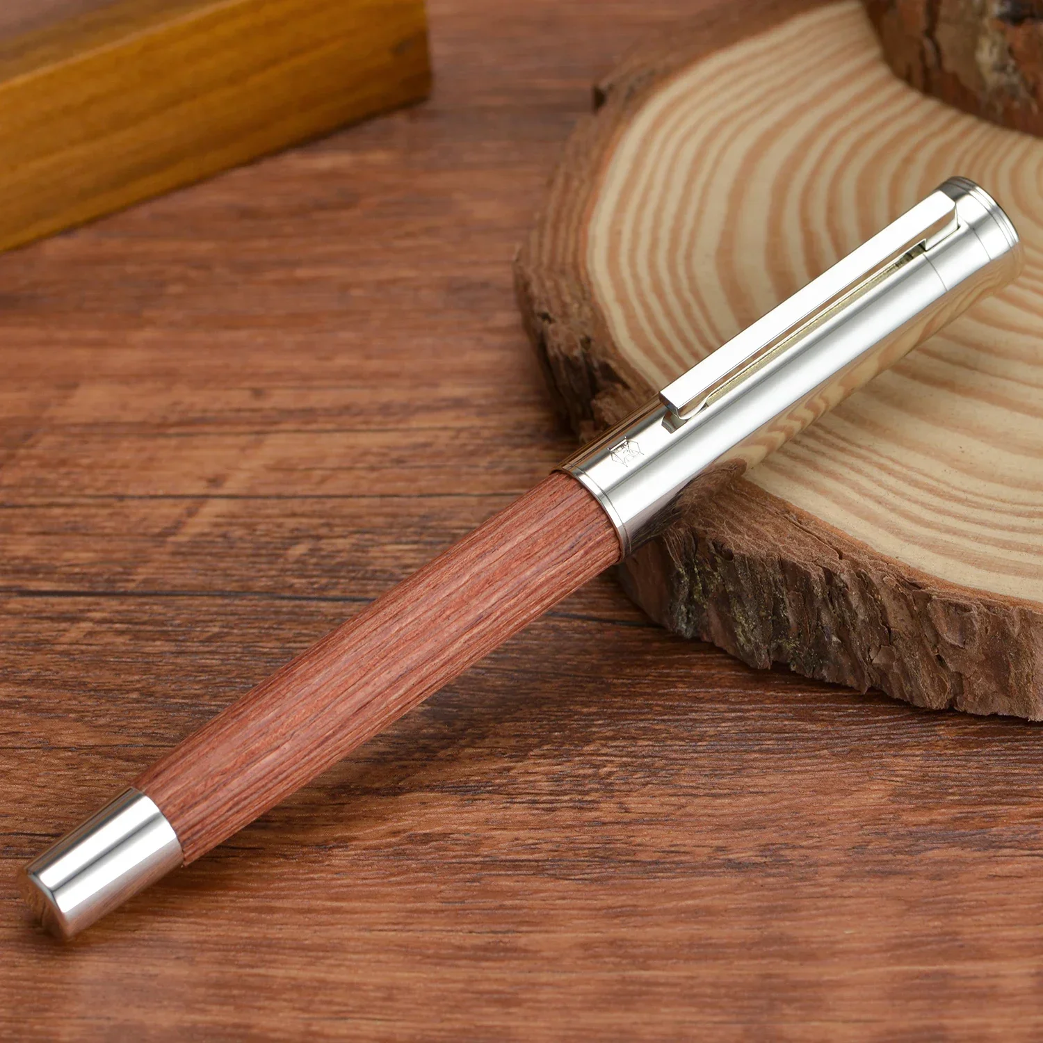 

Hongdian 1866 Fountain Pen Wood Retro Design EF/F Nib Writing Ink Pen School Office Supplies Gift Pens
