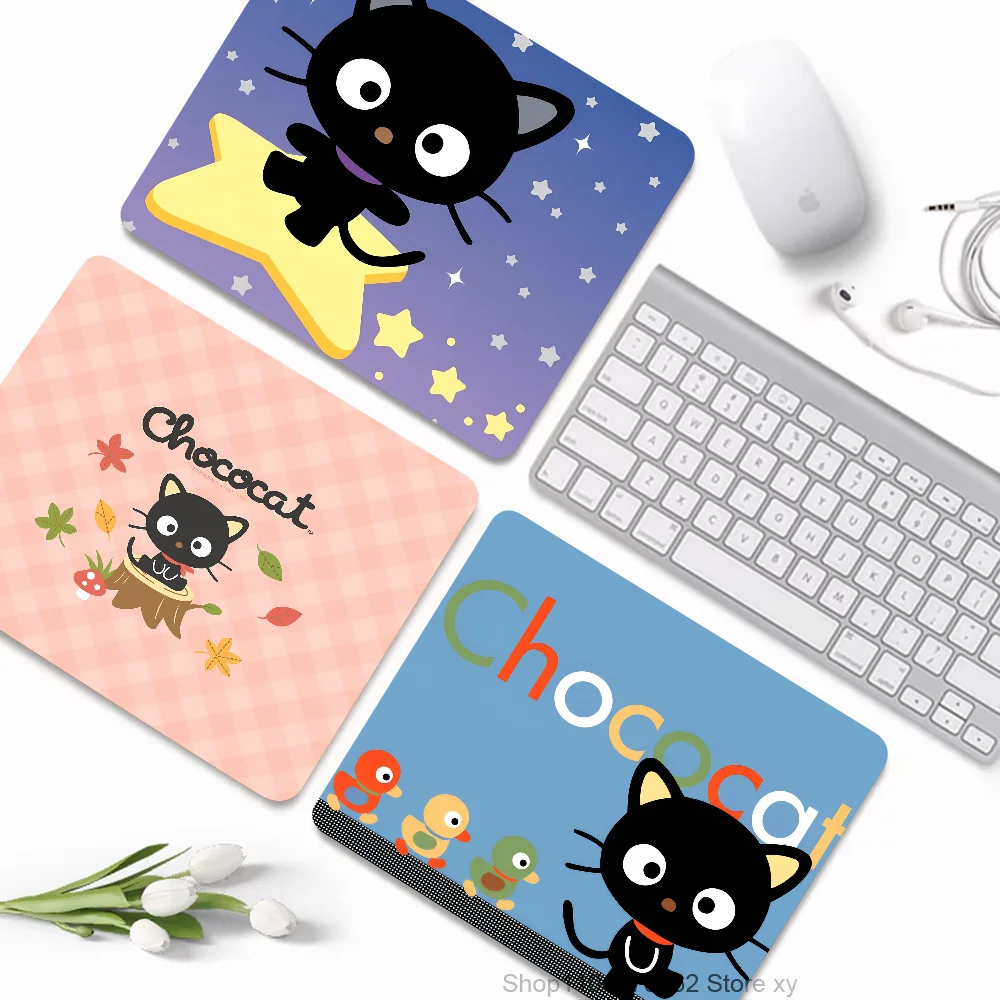 

Cute Cartoon Sanrio Chococat Mousepad Small LockEdge Mouse Pad For Gamers Computer Desk Pad Rectangular Anti-slip Rubber