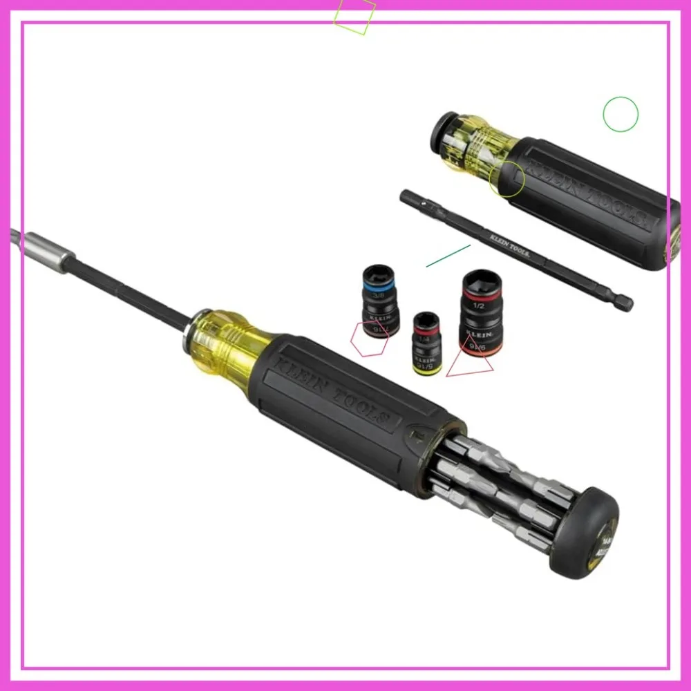 

7-in-1 Impact Driver Kit with Adjustable Screwdriver and Socket Set, Industrial Strength Tools for Secure Fastening