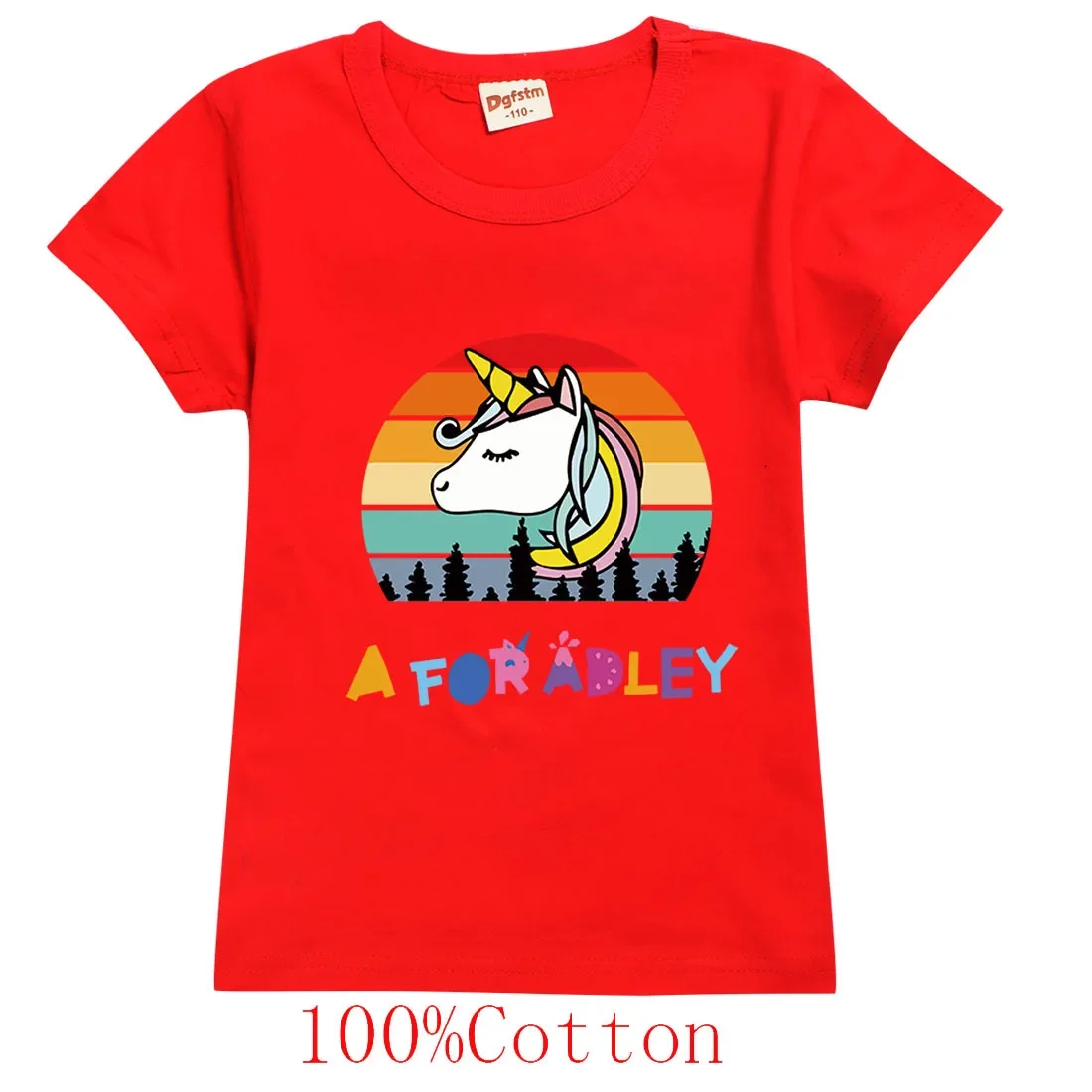 Child A for Adley Summer Clothes Birthday Girl T Shirt Cotton Toddler Shirts Big Boys Tops School Kids Fashion Short Sleeve Tees