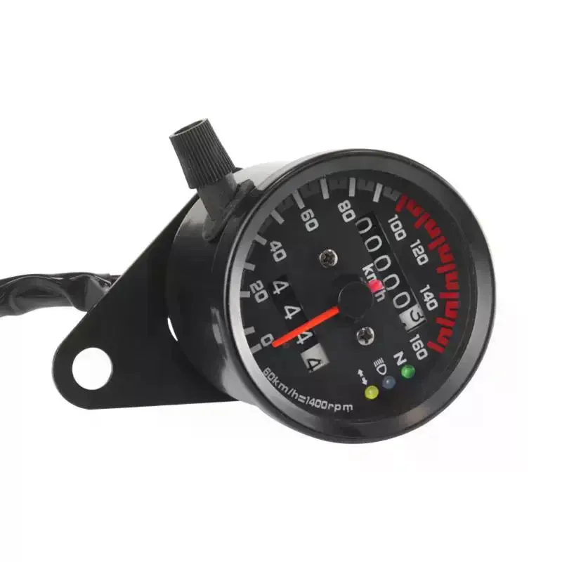 Motorcycle Speedometer For Cafe Racer Motorbike Universal 12V Backlight Indicator With LED Signal Light Odometer Gauge