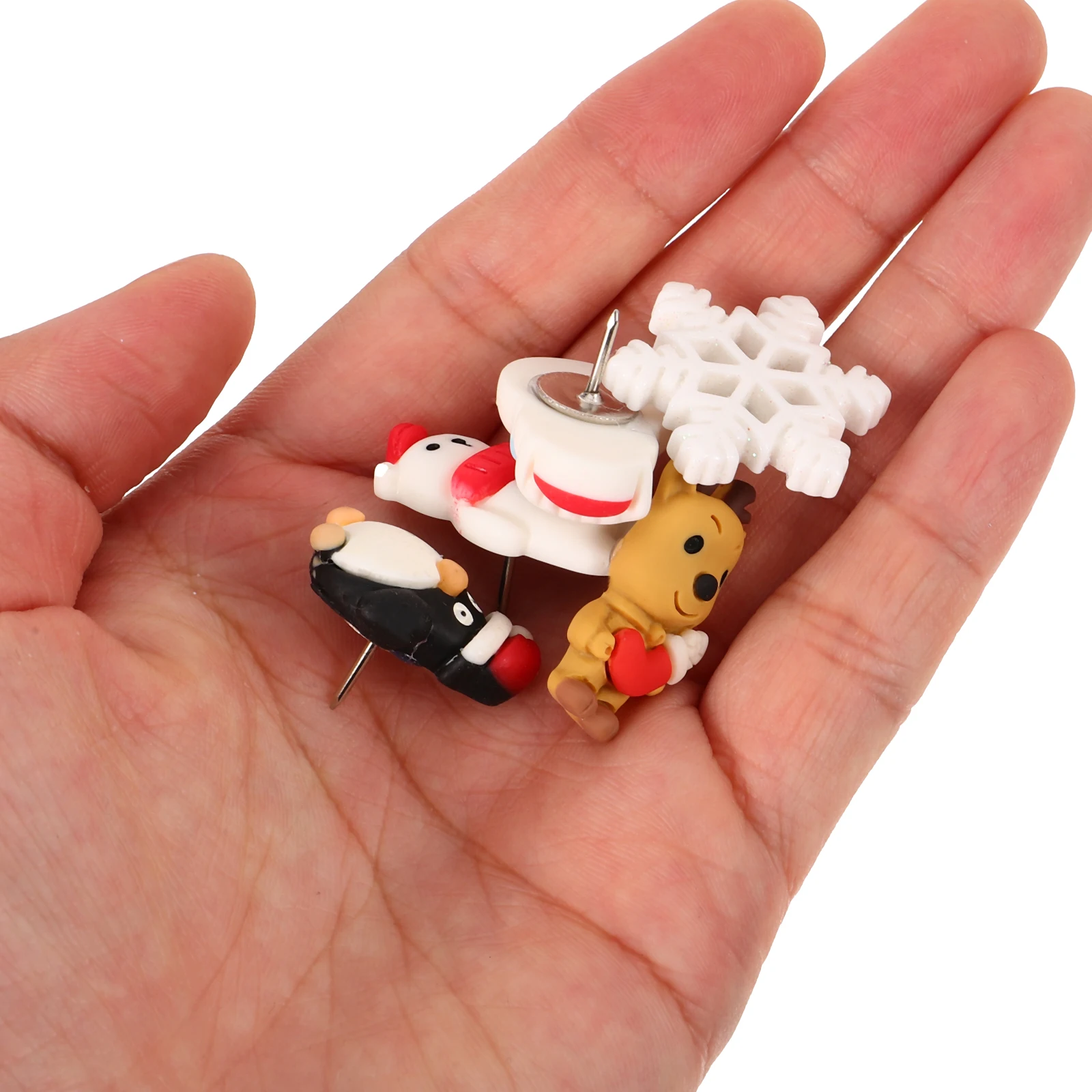 

80 Pcs Christmas Thumbtack Photo Decorative Pin Coloured Push Cartoon Tacks Pushpin Thumbtacks Pushpins Star Shape Decoration