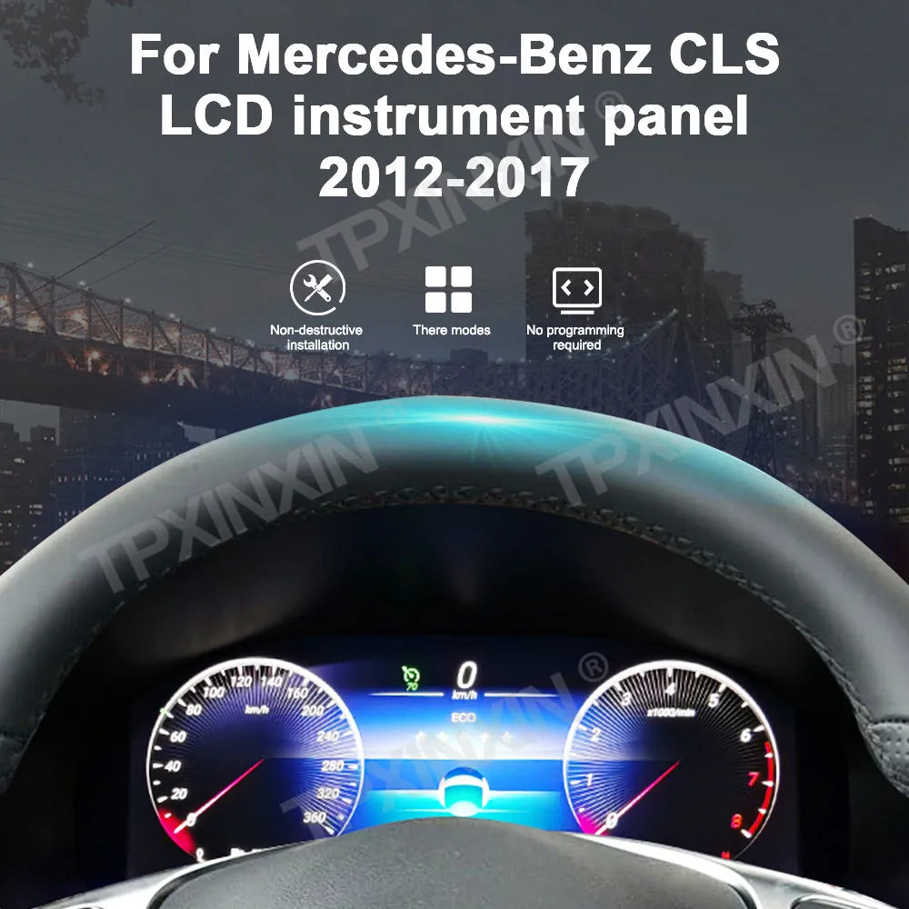 مجموعة رقمية للسيارة لسيارة Mercedes Benz GL X166 2012-2015 GLS 2016-2017 عداد السرعة التلقائي عداد المسافات LCD لوحة أدوات لوحة القيادة
