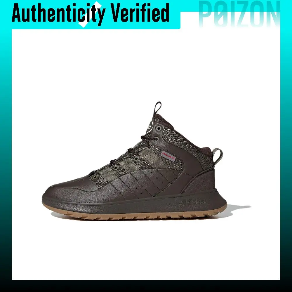 adidas-slip-resistant-abrasion-resistant-thermal-mid-top-vintage-basketball-shoes-unisex-brown-green-jp7716