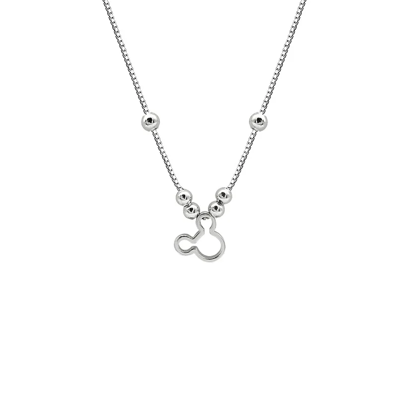 

Uniorsj 925 Sterling Silver Jewelry Lovely Cartoon Mickey Pendant Necklaces for Women Best Gift