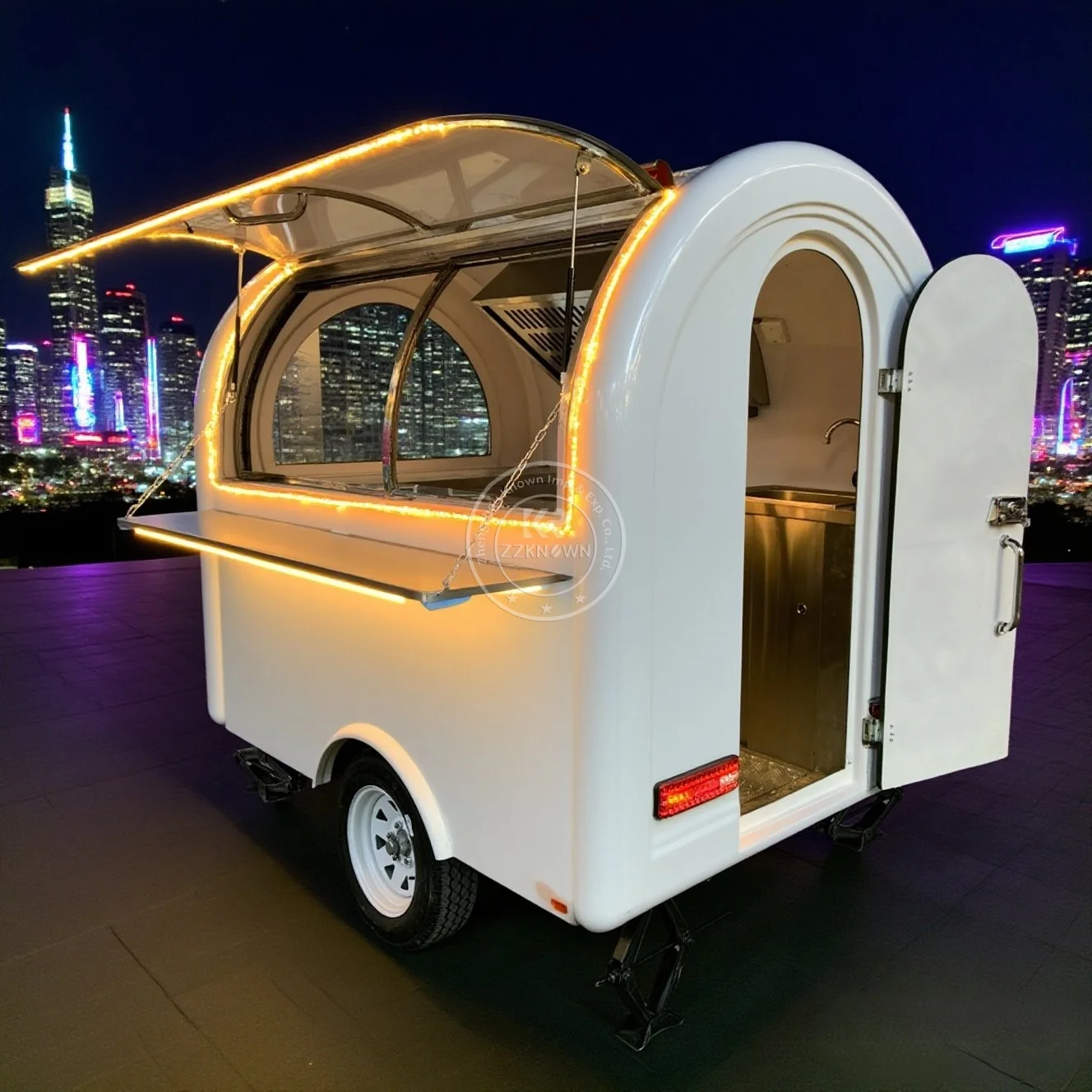 مقطورة طعام شاحنة متنقلة آيس كريم شاحنة سريعة برجر قهوة تقديم الطعام عربة طعام لحفلات الزفاف