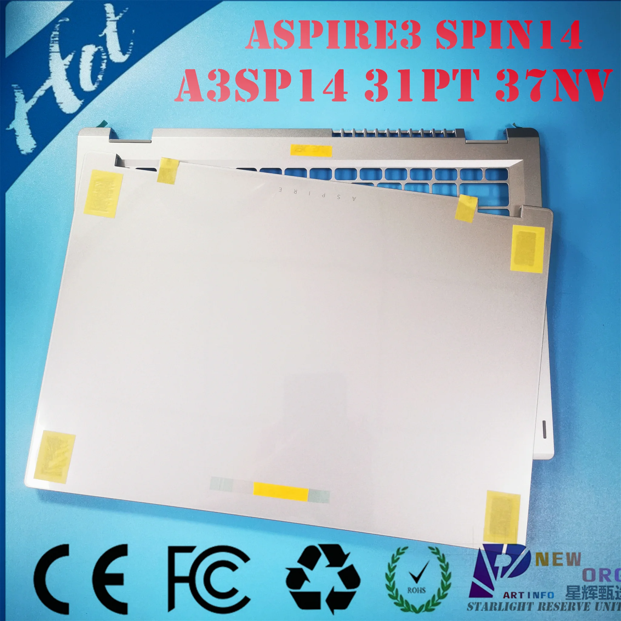 New ORG Laptop Case for ACER ASPIRE3 SPIN14  AS3SP14-31T A3SP14-31PT  Series LCD Back cover Palmrest  SLIVER