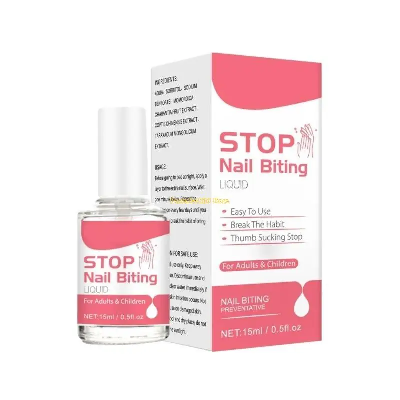 

WXTD 15ml Large Capacity Nails Bitter Water for Kids and Adults Stop Finger Sucking and Encourages Not Eating Fingers