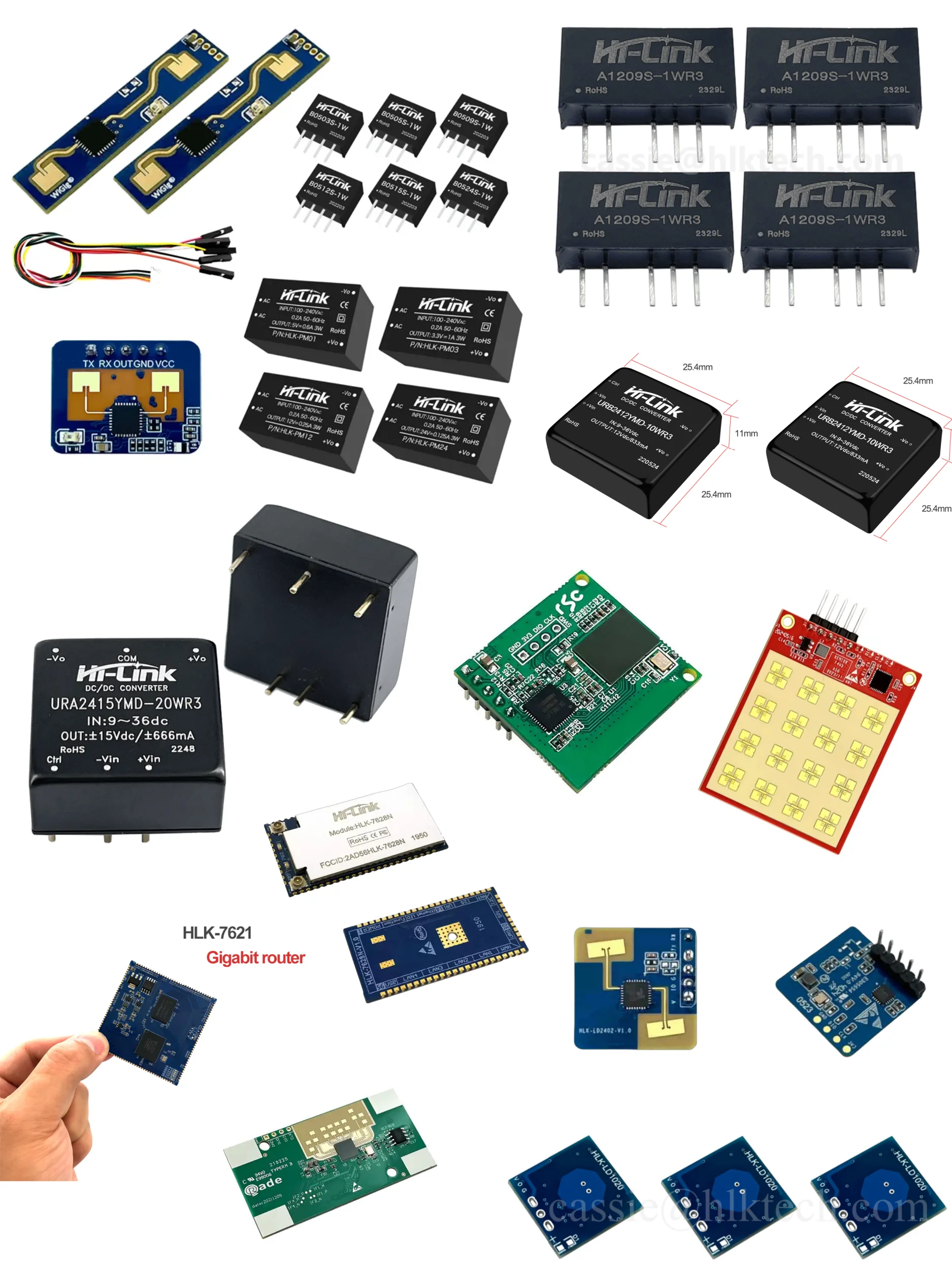 Moduł zasilania HLK-2M05 2M12 firmy Hi-Link Shenzhen, 2W ACDC 220V 3V/5V/9V/12/15/24V, autoryzowany dostawca konwerterów ACDC. — zdjęcie produktu 7