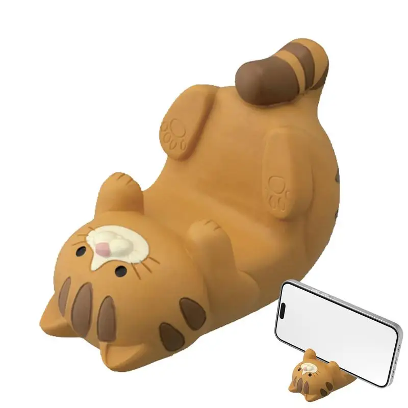 Support de téléphone en résine de dessin animé chat, support de téléphone intelligent S6, ornements d'artisanat mignons, support de téléphone créatif pour téléphones portables, décoration d'intérieur