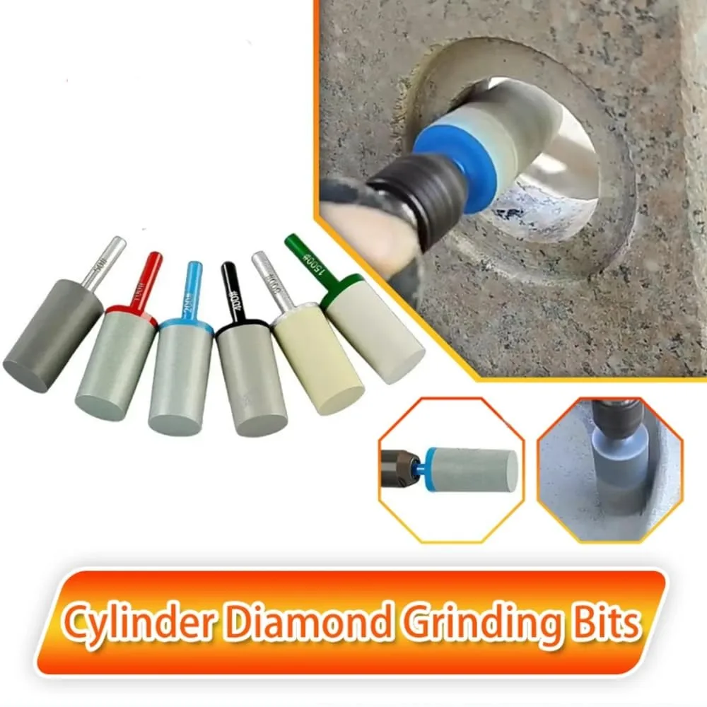 

1 шт. 50-3000 грит, алмазная шлифовальная головка на смоляной основе с хвостовиком 6 мм, цилиндрический малый шлифовальный круг, камень для полировки рельефа