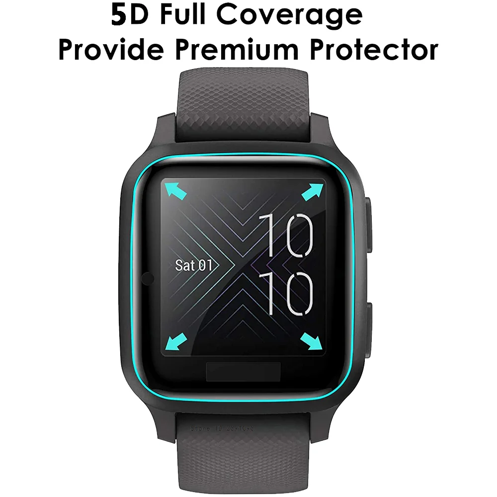 Screen Protector for Garmin Venu SQ & Venu Sq venu2 Curved Edge Full Coverage Soft Protective Film for Garmin Venu 2S Not Glass