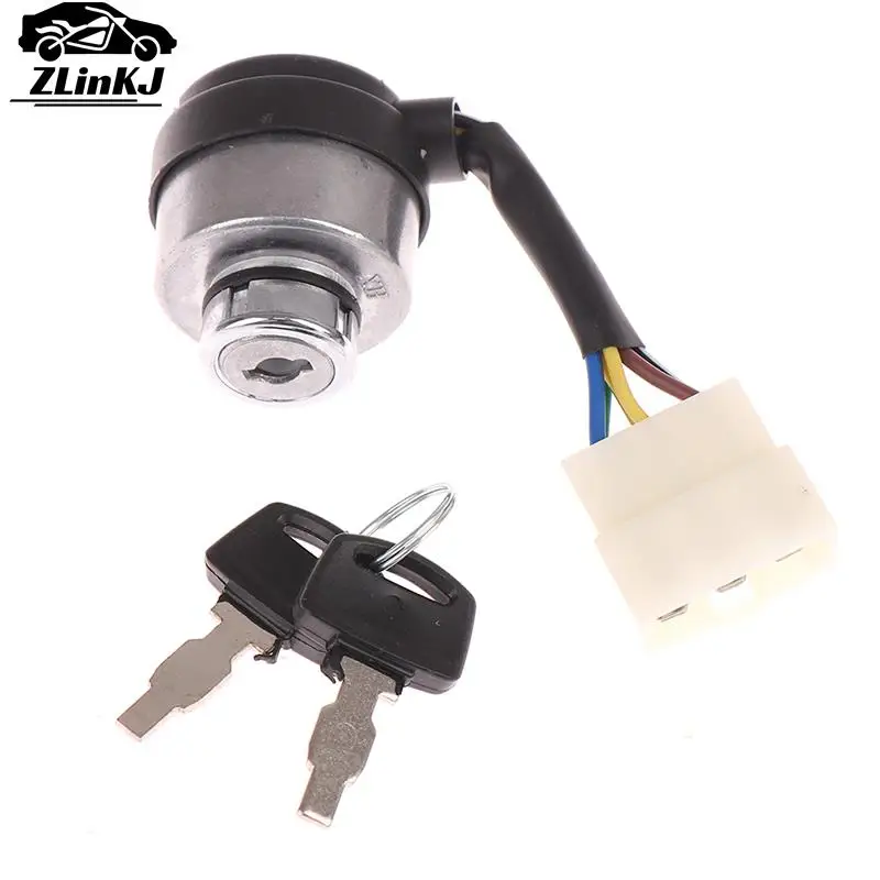 6 Wire Way Gasoline Diesel Generator Gas Ignition Start Key Lock Switch