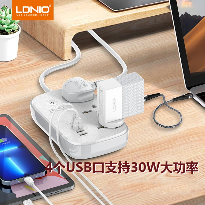 LDNIO Smart Power Strip Tuya Timing WIFI Socket EU US UK Plug Adapter with 3 USB PD Port Bluetooth Smart Life APP Remote Control