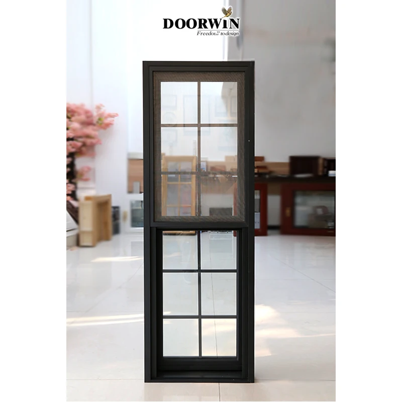 Doorwin Factory Direct Hurricane Impact Windows Triple Glass Sound proof Single or Double Hung Aluminum Windows