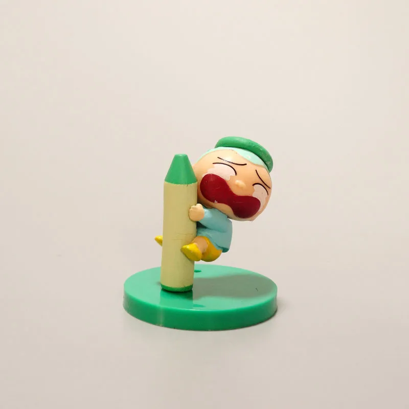 قلم تلوين شين تشان أنيمي ملون ، سي ، موديل صغير جي كي ، مجموعة ألعاب كاواي ، هدية سحر للأطفال ، 6 جرافيتي لكل مجموعة