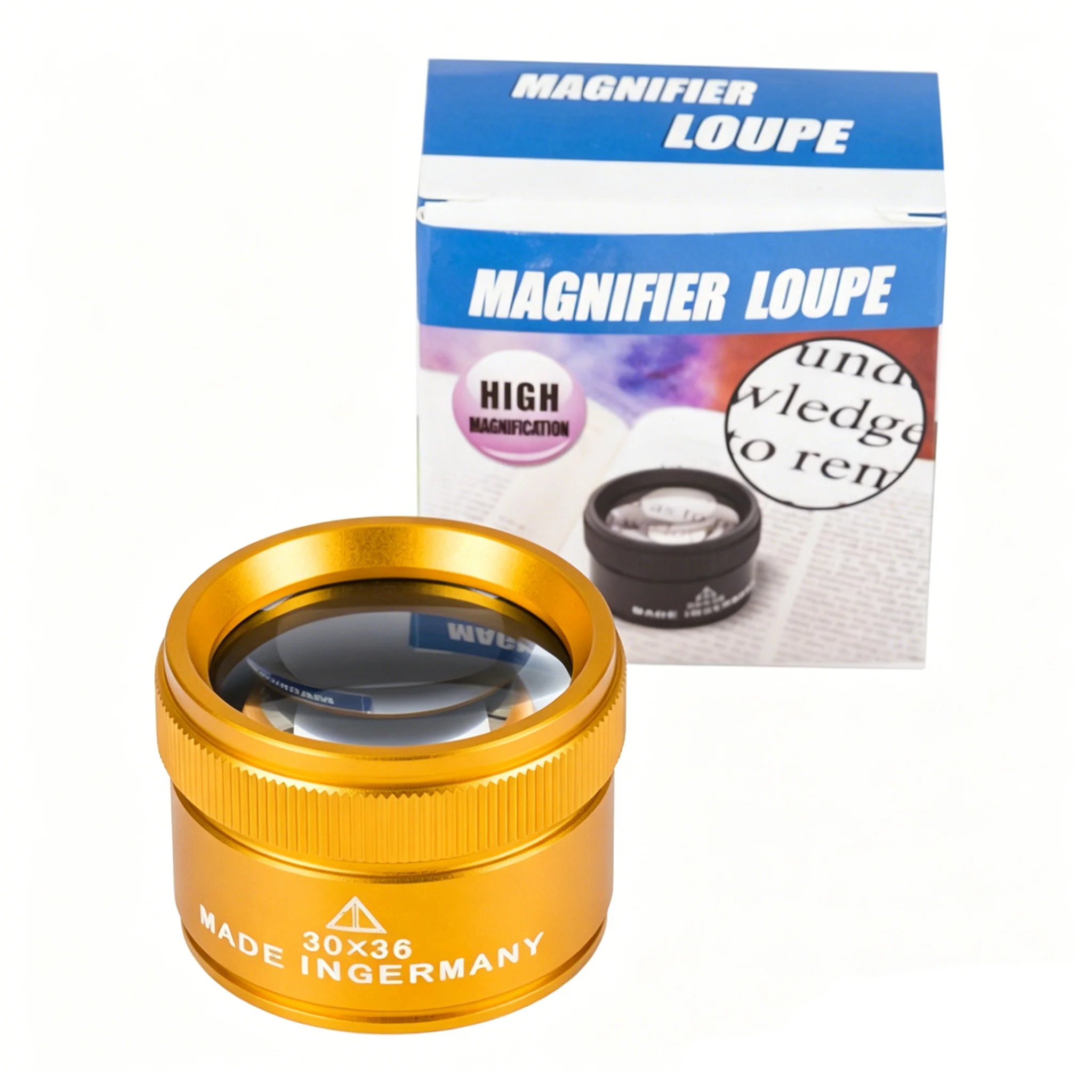 30-fache Metall-Lupe mit K9 Optikglas, Monokel-Vergrößerungsglas für Schmuckidentifikation, Uhrenreparatur, Münzen, Briefmarken, Lupe – Detail 8