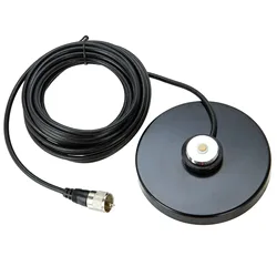 NB-120 Zwart/Zilverachtig 12Cm Nmo Mount Magnetische Basis Met 5M PL-259 RG-58 Coaxkabel Voor Qyt Tyt Auto Mobiele Radio Antenne Mount