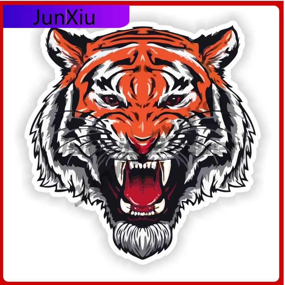 

Cartoon Angry Tiger Stickers Animals Graffiti Scratch Cover Vinyl Decals Motorcycle Custom Vinyl Decals Ebike Camping Bumper Car