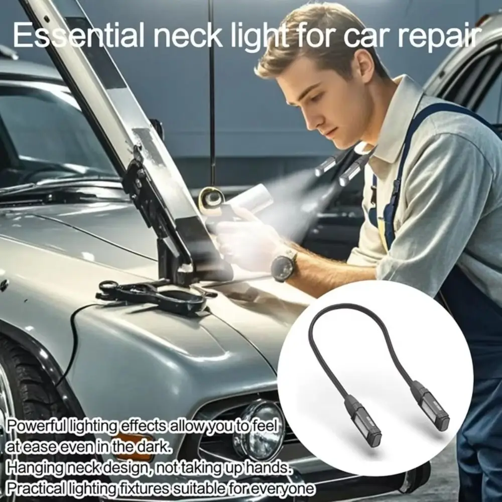 

Flexible Design Neck Light LED Lighting Rechargeable Battery Book Light Folding Design Hanging Function Emergency Flashlight