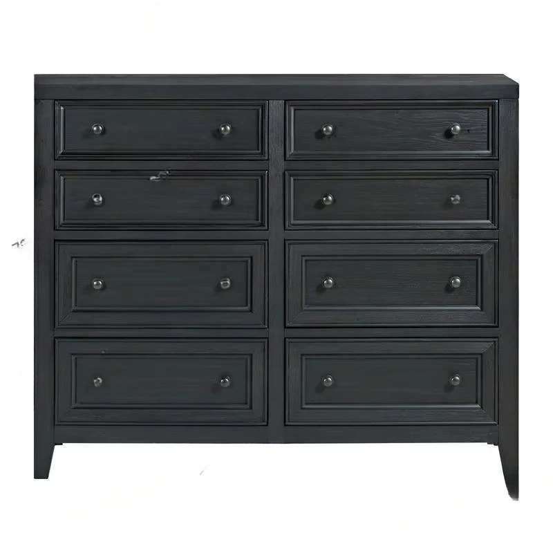 r Dresser in Ebony Finish, Modern Storage Solution for Bedroom Furniture, Stylish and Functional Chest with Ample Space
