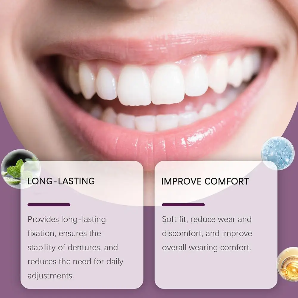 Denture Fixing Adhesive Improve The Comfort Of Denture Wear Prevent Denture Loosen Thermoplastic Denture Adhesive Oral Care 40g image 4