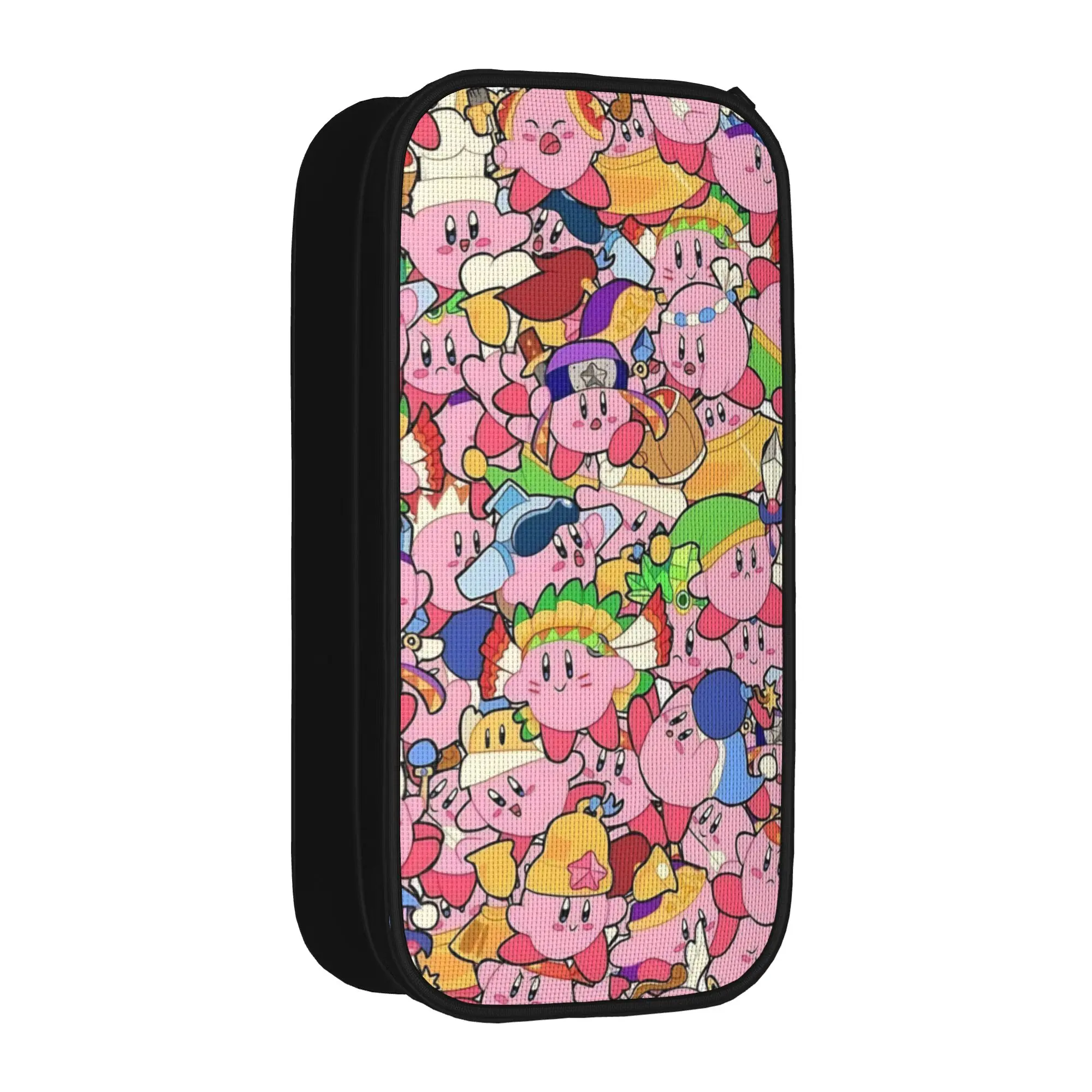 

pink kirbys funny game Accessories Pen Box Large-capacity For School Pencil Case Stationery Gift
