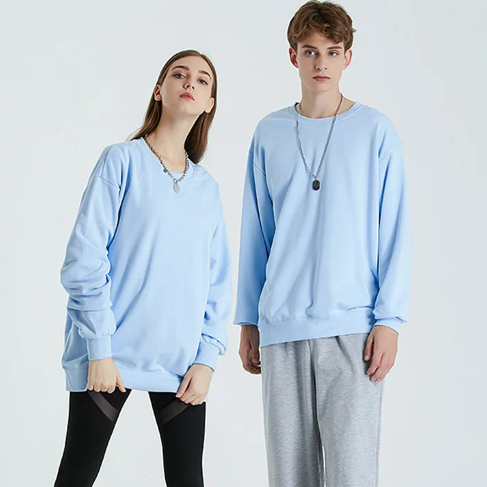 Damska bluza z kapturem na jesień, 330g bawełna, gładka, dla par, modna, cienka, damska bluza typu pulower, y2k, z okrągłym dekoltem, codzienna, oversize, odzież damska.